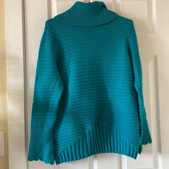 Slightly flawed turquoise tunic sweater cowl - Picture 5 of 6
